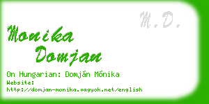 monika domjan business card