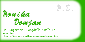 monika domjan business card